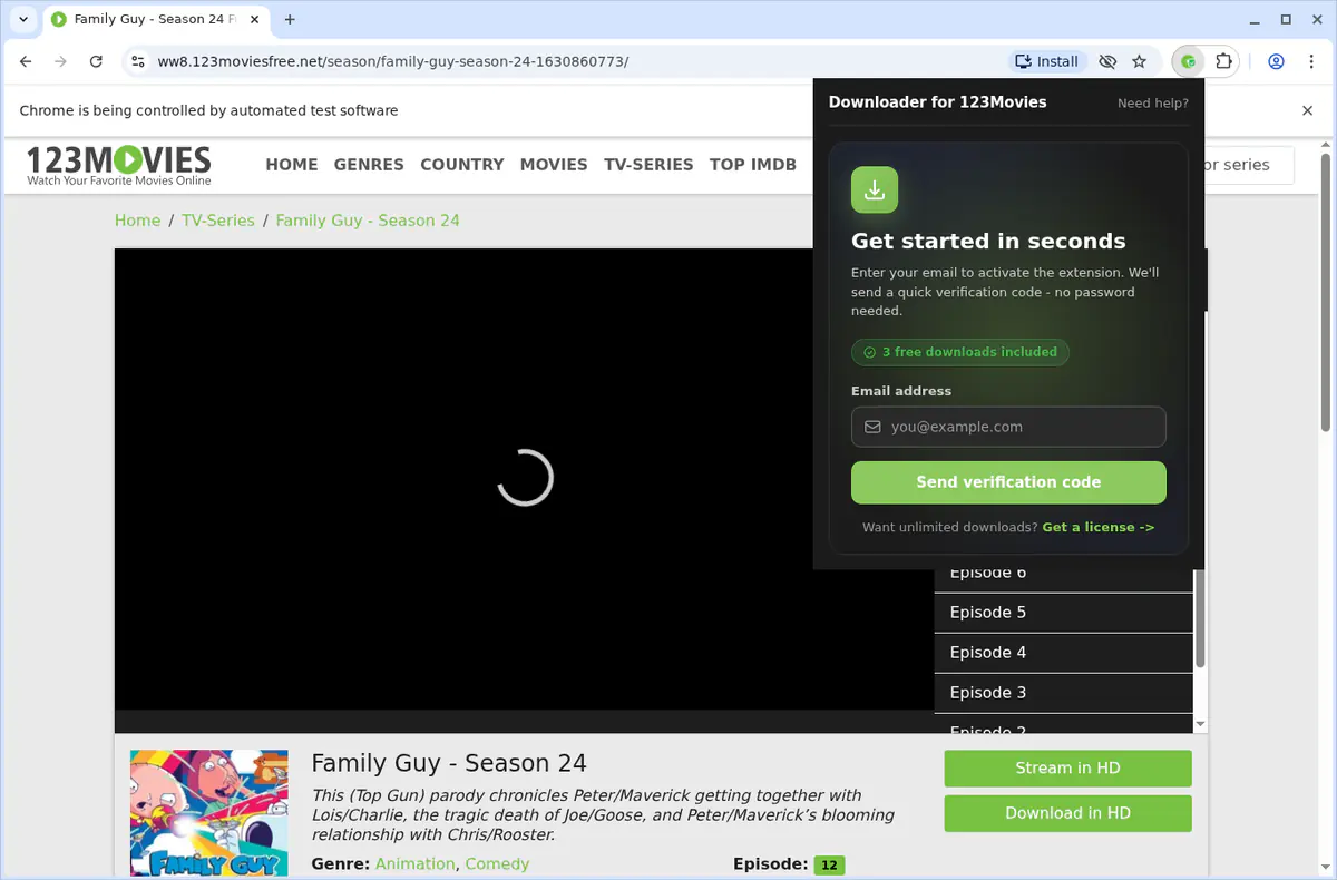 123movies Video Downloader browser extension screenshot 6